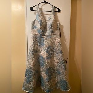 Aidan Mattox light blue floral dress. Perfect for spring or summer! Never worn.